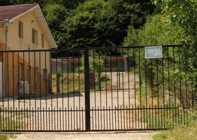 Happys shelter front gate | 1 Dog At a Time Rescue UK